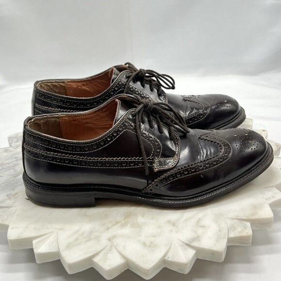 Stafford Executive Sz 9.5M Oxford Burgundy Leather Wingtip Brogue Lace Shoes main image 9